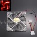 AMA(TM) Colorful Quad 4-LED Light Neon Clear PC Computer Case Cooling Fan Pad Tray Chilling Stand (Red) - B01IT0N0HM
